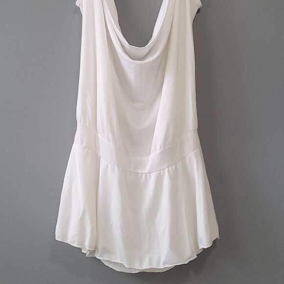 Sexy Women White Loose Dressy Stretch Tunic with Spaghetti Straps Medium N8497 - Picture 6 of 6